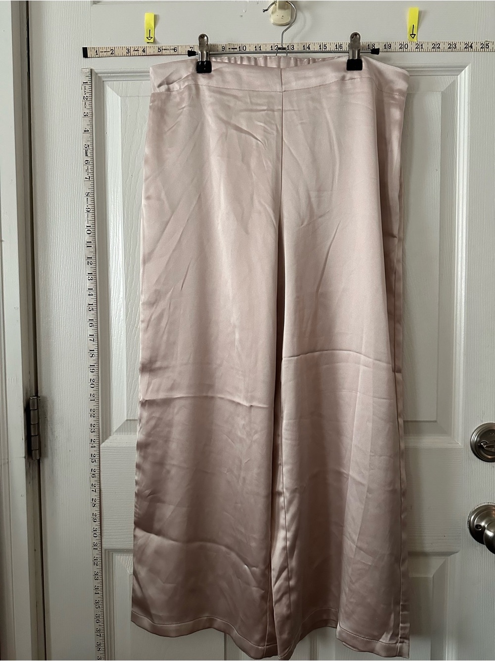 Rachel Zoe Satin Wide-Leg Pants in Blush Pink